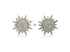 Pave Diamond Starburst Studs Earrings studs, (DER-1066)